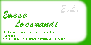 emese locsmandi business card